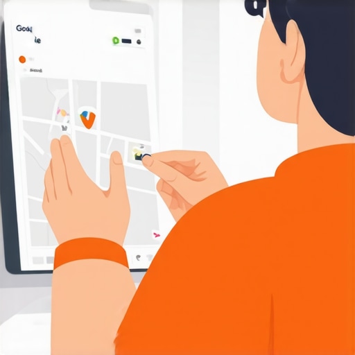 Business owner updating Google My Business profile on a computer in Chandler, AZ