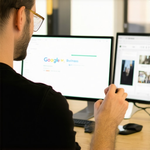 Business owner optimizing GMB profile in Chandler Arizona