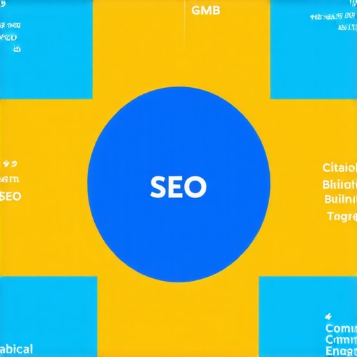 Infographic of local SEO tactics for Chandler businesses including GMB, citations, community engagement, and technical SEO.