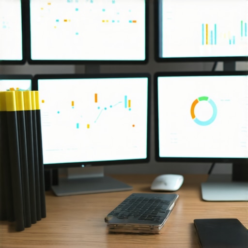 Local SEO Tools Workspace A workspace showing screens with local maps rankings and review management analytics.