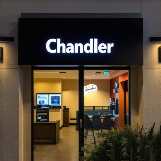 Professional-quality image of a Chandler storefront showcasing branding and curb appeal