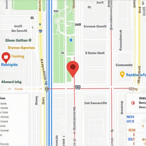 Map highlighting local businesses in Chandler, Arizona with Google Maps ranking interface