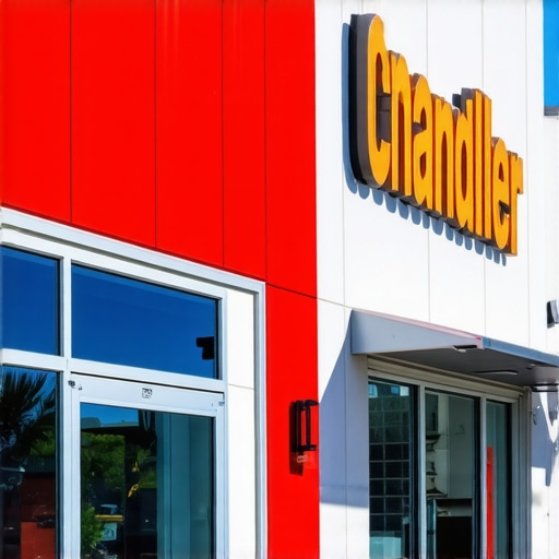 Modern storefront in Chandler with bright signage and welcoming entrance