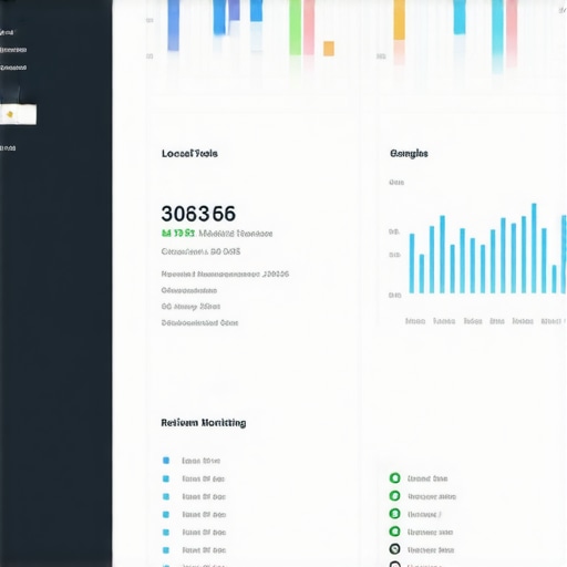 Screenshot of local SEO management platform showing analytics and rankings