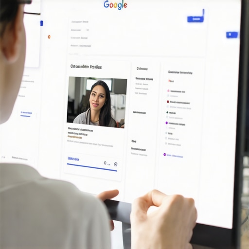 Person working on Google My Business profile with Chandler landmarks