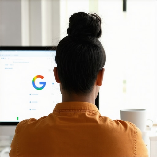 SEO specialist analyzing Google My Business data on desktop