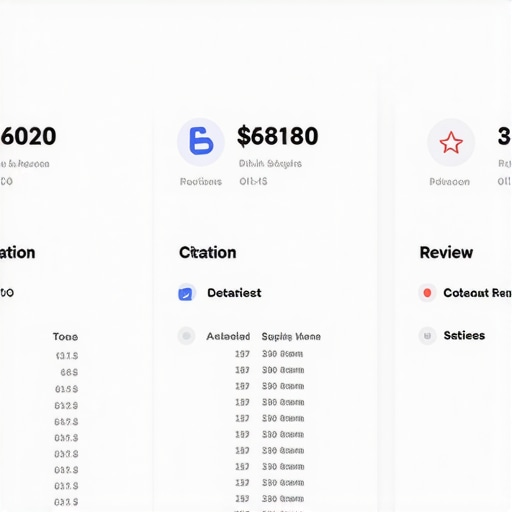 Screenshot of local SEO analytics dashboard displaying citation and review metrics for Chandler businesses.