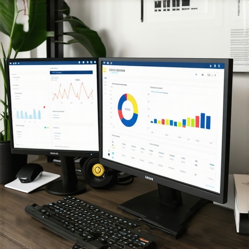 Computer screen displaying local SEO analytics for Chandler Arizona with graphs and review metrics.