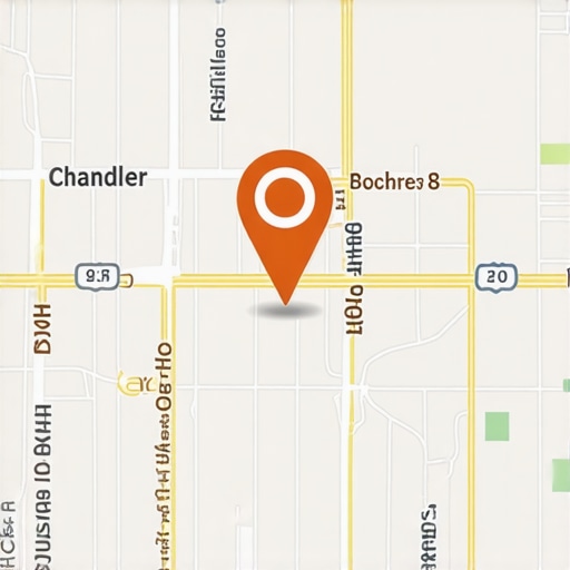 Accurate Google Maps Pins in Chandler Map of Chandler showing correctly placed business pins for SEO
